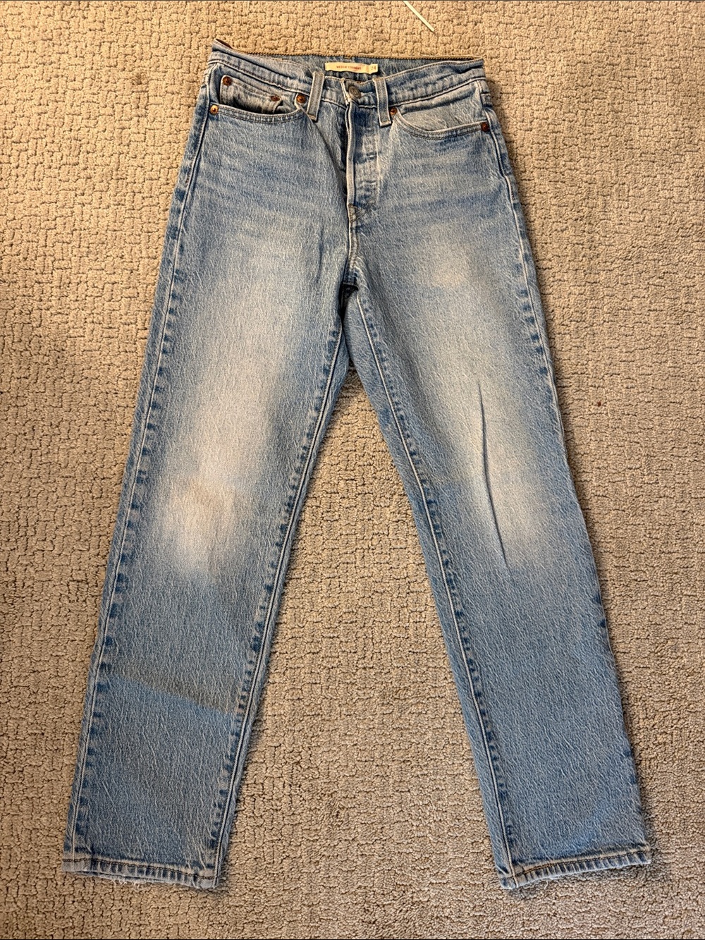 Levi's Wedgie Straight Jeans Size 24 Light Wash